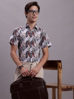 Thumbnail for Jainish Men's Floral Printed Formal Shirt - Red - Distacart