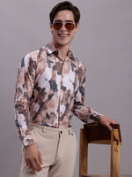 Thumbnail for Jainish Men's Printed Formal Shirt - Brown - Distacart