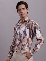 Thumbnail for Jainish Men's Printed Formal Shirt - Brown - Distacart