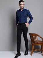 Thumbnail for Jainish Men's Classic Checks Formal Shirt - Blue - Distacart