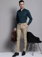 Thumbnail for Jainish Men's Classic Checks Formal Shirt - Green - Distacart