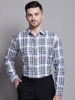 Thumbnail for Jainish Men's Classic Checks Formal Shirt - Grey - Distacart