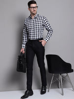 Thumbnail for Jainish Men's Buffalo Check Formal Shirt - Black - Distacart