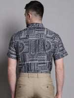 Thumbnail for Jainish Men's Printed Formal Shirt - Grey - Distacart