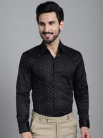 Thumbnail for Indian Needle Men's Printed Formal Shirt - Black - Distacart
