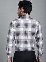 Thumbnail for Indian Needle Men's Checked Formal Shirt - Grey - Distacart