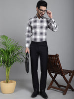 Thumbnail for Indian Needle Men's Checked Formal Shirt - Grey - Distacart
