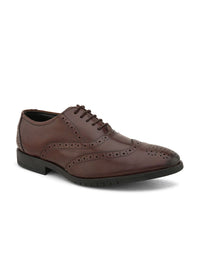 Thumbnail for House of Pataudi Men Leather Formal Brogues Shoes