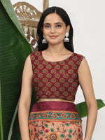 Thumbnail for Shivam Fabrics Pink Tussar Silk Fabric Printed Saree