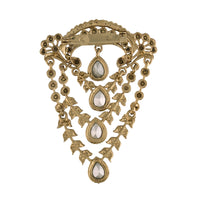 Thumbnail for Stylish Wedding Designer Stone Studded Brooch/Lapel Pin for Groom/Men - Wahe Jewels
