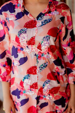 Thumbnail for Vaasva Women Multi-colour Muslin Floral Print Shirt & Pant (Co-ords set) - Distacart