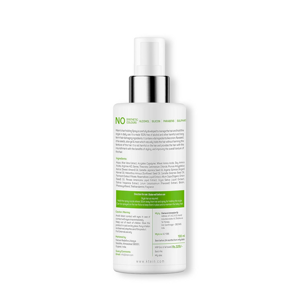 Ktein Natural Hair Holding Spray Without Alcohol - Distacart