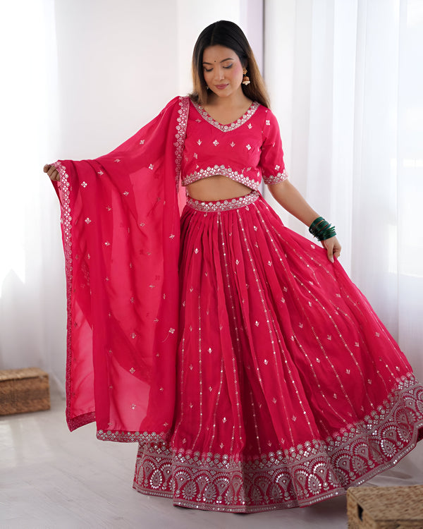 Lehenga Mart Designer Bollywood Style Wedding Wear Lehenga Choli - Pink - Distacart