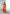 Prazu Fashion Orange Khadi Cotton Embroidered Mirror Work Palazzo Suit