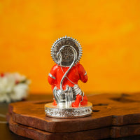 Thumbnail for Sri Rudra Hanuman Silver Plated Orange 3 Inch SR03193