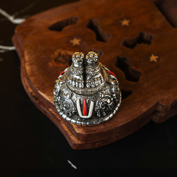 Sri Rudra Silver Plated Balaji Charan (SR02458) - Distacart