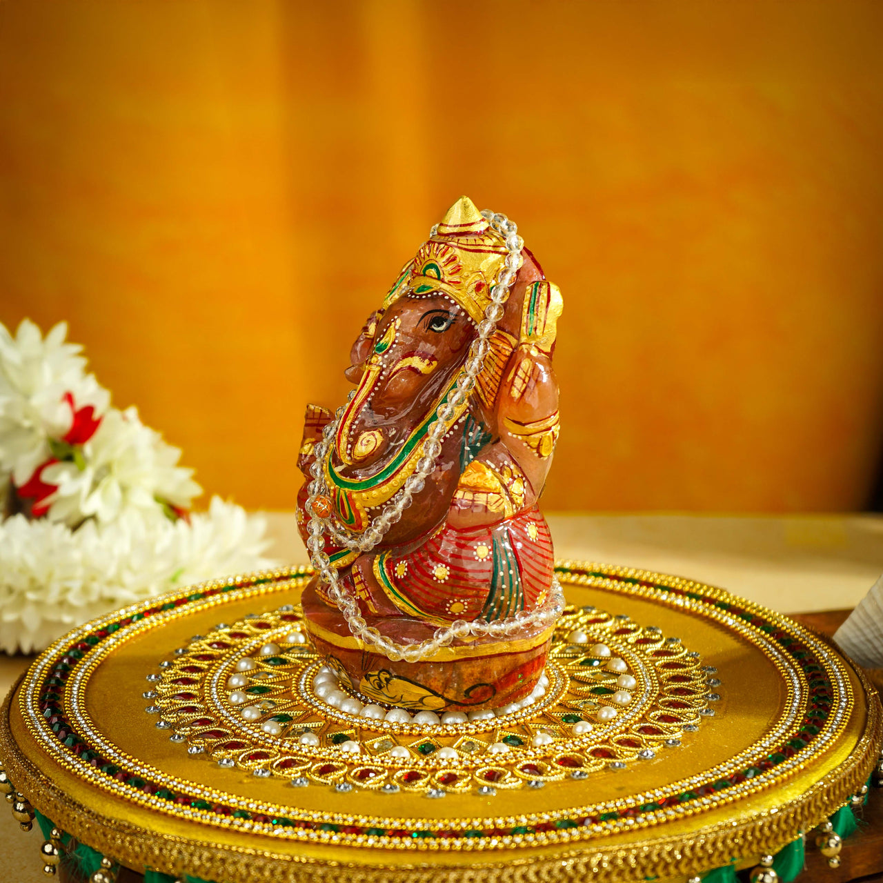 Sri Rudra Natural Rose Ganesh (SR01286)