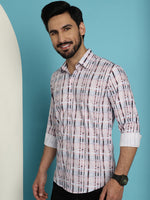 Thumbnail for Indian Needle Men's Cotton Blend Checked Casual Shirt - Light-Brown - Distacart