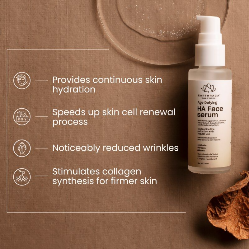 Earthraga Age Defying HA Face Serum - Distacart