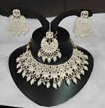 Thumbnail for Jewel City Elegant Kundan Pearl Choker Necklace Set - Traditional Indian Bridal Jewelry with Earrings & Maang Tikka