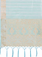 Thumbnail for Astita Light Blue Organza Saree - Ethereal Sophistication in Every Fold - Distacart