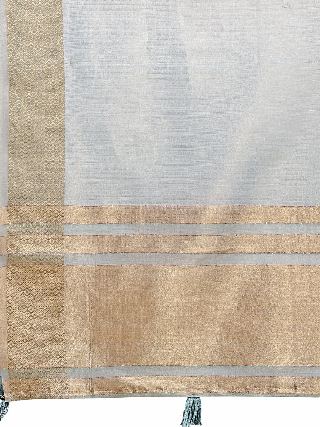 Astita Sea Green Organza Woven Zari Work Traditional Tassel Saree - Distacart