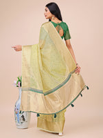 Thumbnail for Astita Light Green Gold Organza Silk Saree - Lightweight Luxury for Your Ethnic Moments - Distacart