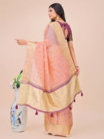Thumbnail for Astita Light Pink Gold Organza Silk Saree - Lightweight Luxury for Your Ethnic Moments - Distacart