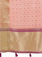 Thumbnail for Astita Light Pink Gold Organza Silk Saree - Lightweight Luxury for Your Ethnic Moments - Distacart