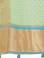 Thumbnail for Astita Green Gold Organza Silk Saree - Lightweight Luxury for Your Ethnic Moments - Distacart