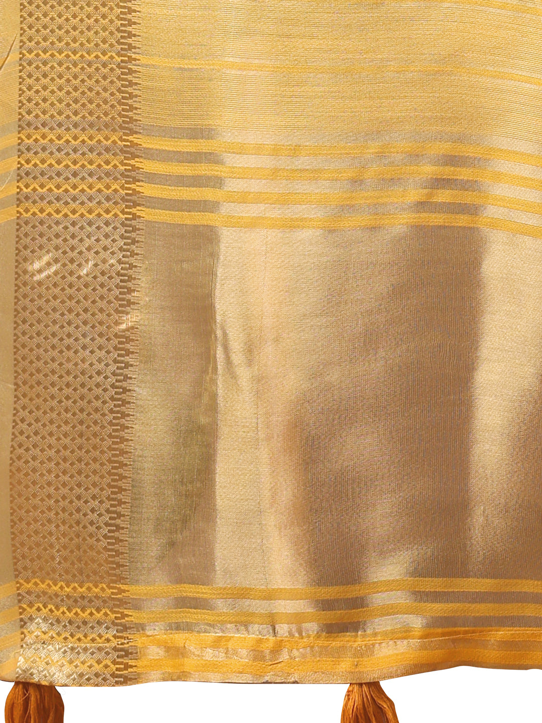 Astita Elegant Gold Mustard Organza Saree with Zari Border | Party Wear Lightweight Saree with Blouse for Women - Distacart
