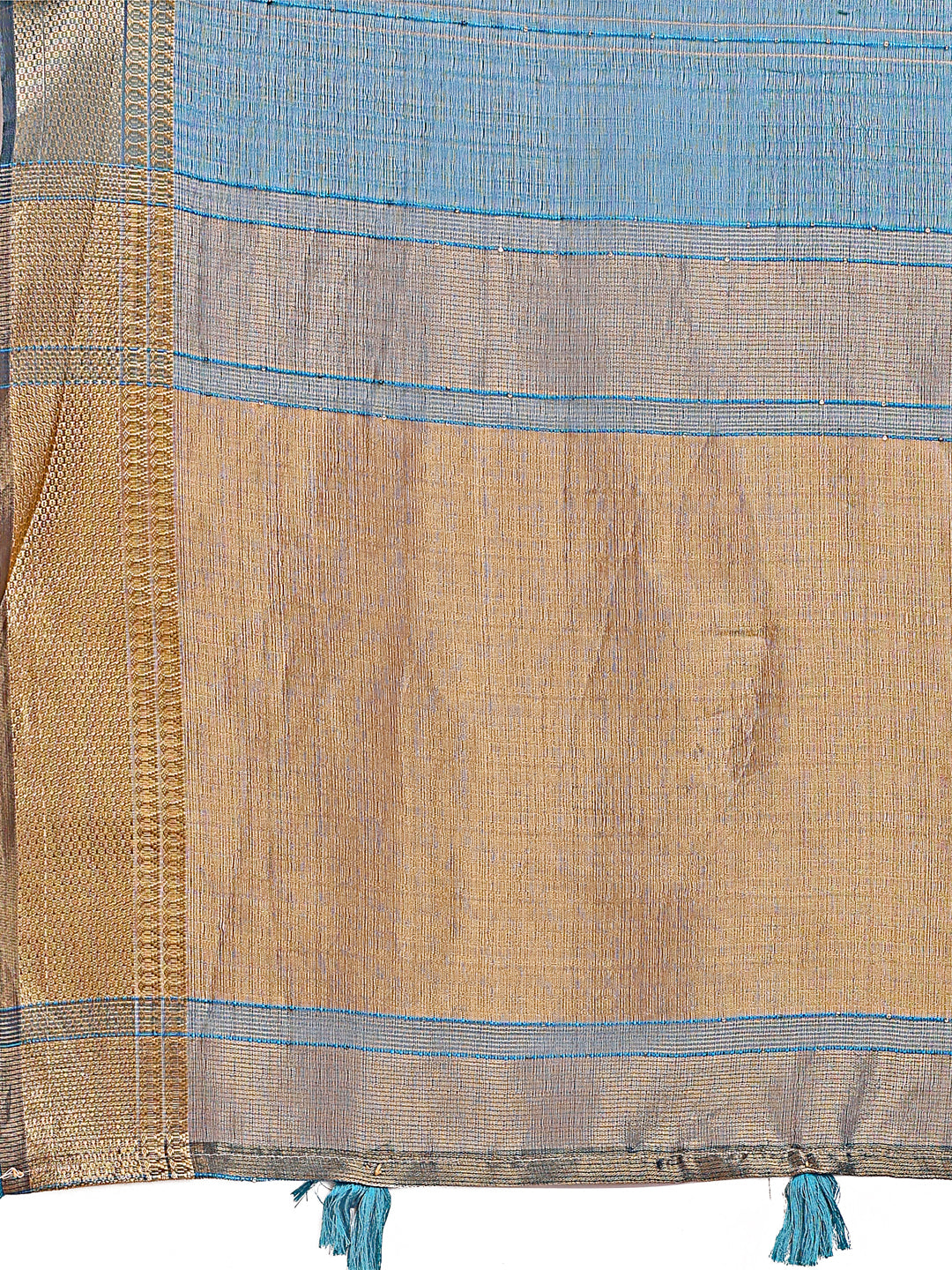 Astita Sea Green Organza Woven Zari Work Traditional Tassel Saree - Distacart