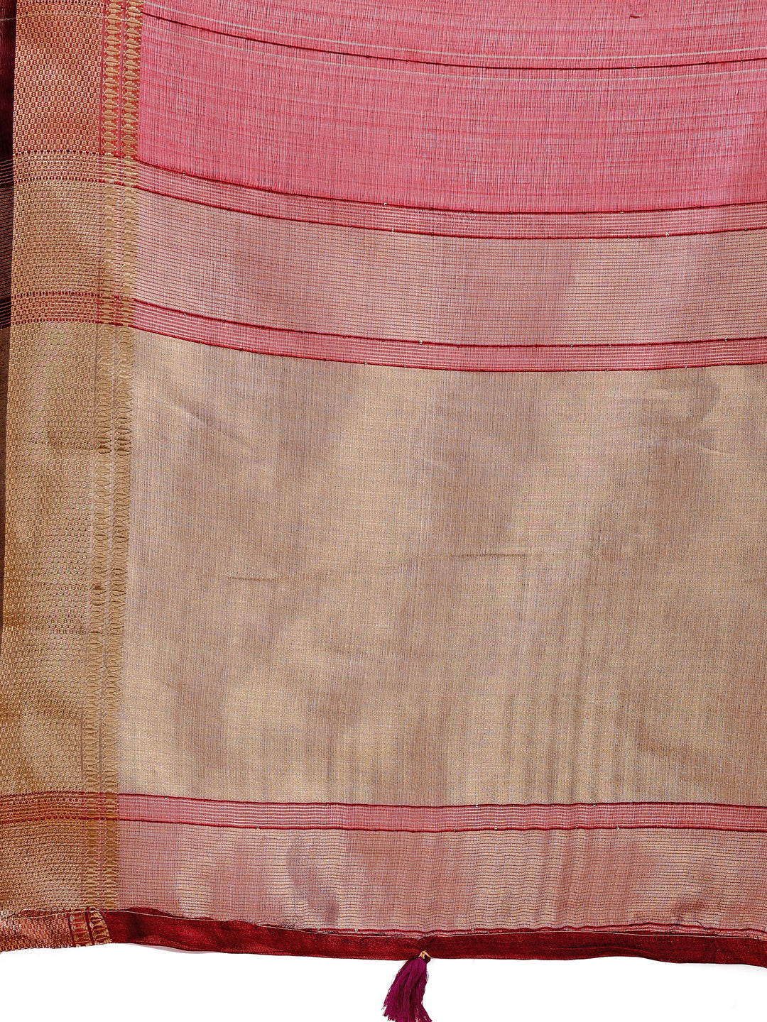 Astita Maroon Organza Woven Zari Work Traditional Tassel Saree - Distacart