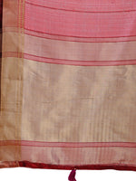 Thumbnail for Astita Maroon Organza Woven Zari Work Traditional Tassel Saree - Distacart