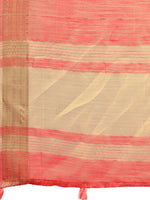 Thumbnail for Astita Elegant Peach Organza Saree with Golden Zari Border - Festive & Office Wear Saree with Blouse Piece - Distacart