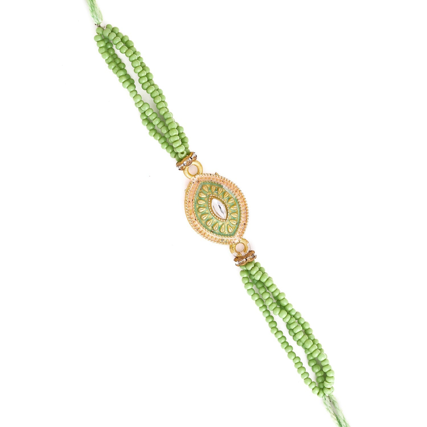 trueBrowns X Voylla Designer Beaded Rakhi With Roli Chaawal Pack - Distacart