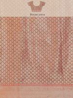 Thumbnail for Gray Pure Silk Woven Zari Design Floral Saree with Unstitched Blouse - Hiral Fashion - Distacart