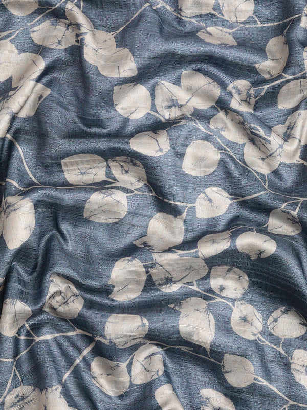 Blue Silk Blend Digital Print Floral Saree with Unstitched Blouse - Hiral Fashion - Distacart
