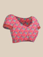 Thumbnail for Green Art Silk Digital Print Floral Saree with Unstitched Blouse - Hiral Fashion - Distacart