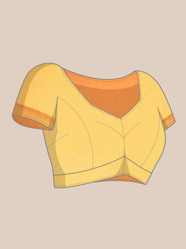 Blue Art Silk Printed Kalamkari Saree with Unstitched Blouse - Hiral Fashion - Distacart