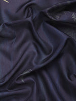 Thumbnail for Navy Blue Kanchipuram Silk Digital Print Floral Saree with Unstitched Blouse - Hiral Fashion - Distacart
