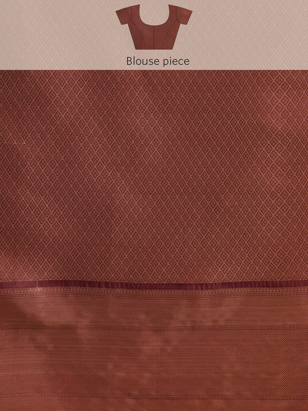 Red Kanchipuram Silk Digital Print Floral Saree with Unstitched Blouse - Hiral Fashion - Distacart