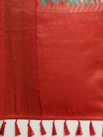 Thumbnail for Turquoise Art Silk Printed Abstract Saree with Unstitched Blouse - Hiral Fashion - Distacart