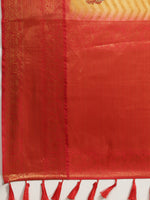 Thumbnail for Yellow Art Silk Printed Abstract Saree with Unstitched Blouse - Hiral Fashion - Distacart