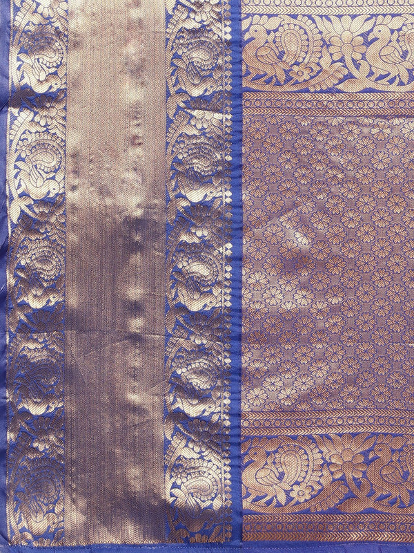 Pink Pure Silk Woven Zari Design Polka Dots Saree with Unstitched Blouse - Hiral Fashion - Distacart