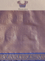 Thumbnail for Red Pure Silk Woven Zari Design Polka Dots Saree with Unstitched Blouse - Hiral Fashion - Distacart