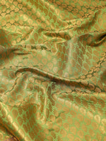 Thumbnail for Green Brocade Woven Zari Design Paisely Saree with Unstitched Blouse - Hiral Fashion - Distacart