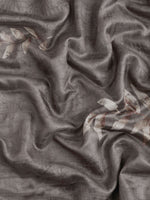 Thumbnail for Brown Silk Blend Digital Print Floral Saree with Unstitched Blouse - Hiral Fashion - Distacart