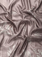 Thumbnail for Brown Silk Blend Digital Print Floral Saree with Unstitched Blouse - Hiral Fashion - Distacart