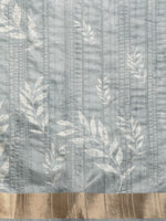 Thumbnail for Gray Silk Blend Digital Print Floral Saree with Unstitched Blouse - Hiral Fashion - Distacart